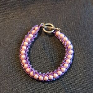 Elegant Purple Beaded Bracelet